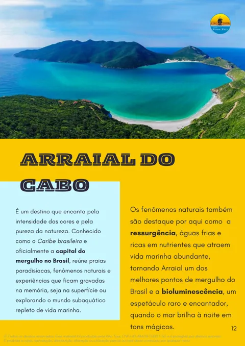 Abertura do capítulo de Arraial do Cabo com foto aérea